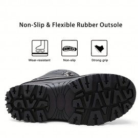 Men's Insulated Waterproof Outdoor Warm Snow Boots For Outdoor Activities, Men's Winter Boots