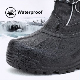Men's Insulated Waterproof Outdoor Warm Snow Boots For Outdoor Activities, Men's Winter Boots