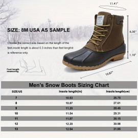 Men's Waterproof Insulated Durable Outdoor Work Rain Winter Snow Duck Boots