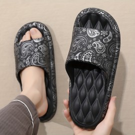 Men's Graphic design Summer Slides, Casual Non Slip Slippers, Open Toe Shoes For Indoor Outdoor Beach Shower