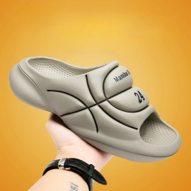 Men's Slides, Casual Non Slip Slippers, Open Toe Shoes For Indoor Outdoor Beach Shower, Spring And Summer