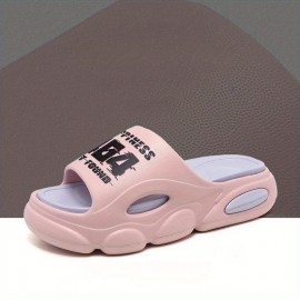 Men's Cloud Slides Pillow Slippers, Comfortable Lightweight Open-toe Shoes For Indoor Outdoor Shower Bathroom, Spring And Summer