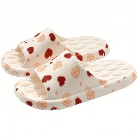 Men's Graphic Slides, Casual Non Slip Slippers, Open Toe EVA Shoes For Indoor Outdoor Beach Shower, Spring And Summer, With Plus Sizes Available