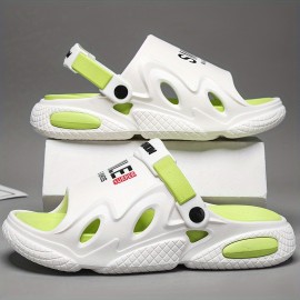 Men's Slide Sandals, Casual Non Slip Open Toe Shoes For Outdoor Beach, Spring And Summer