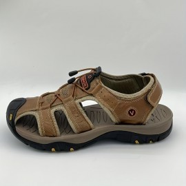 Men's Outdoor Sport Sandals, Comfortable Breathable Non-slip Water Shoes, Lightweight Hollow Out Slide For Summer Hiking Beach