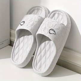 Men's Cloud Slides Pillow Sliders, Casual Non Slip Slippers, Open Toe Shoes With Embossed Whale For Indoor Outdoor Beach Shower, Spring And Summer
