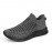 Men's Trendy Breathable Knit Striped Slip On Sneakers, Casual Outdoor Comfortable Anti-skid Shoes For Running Jogging