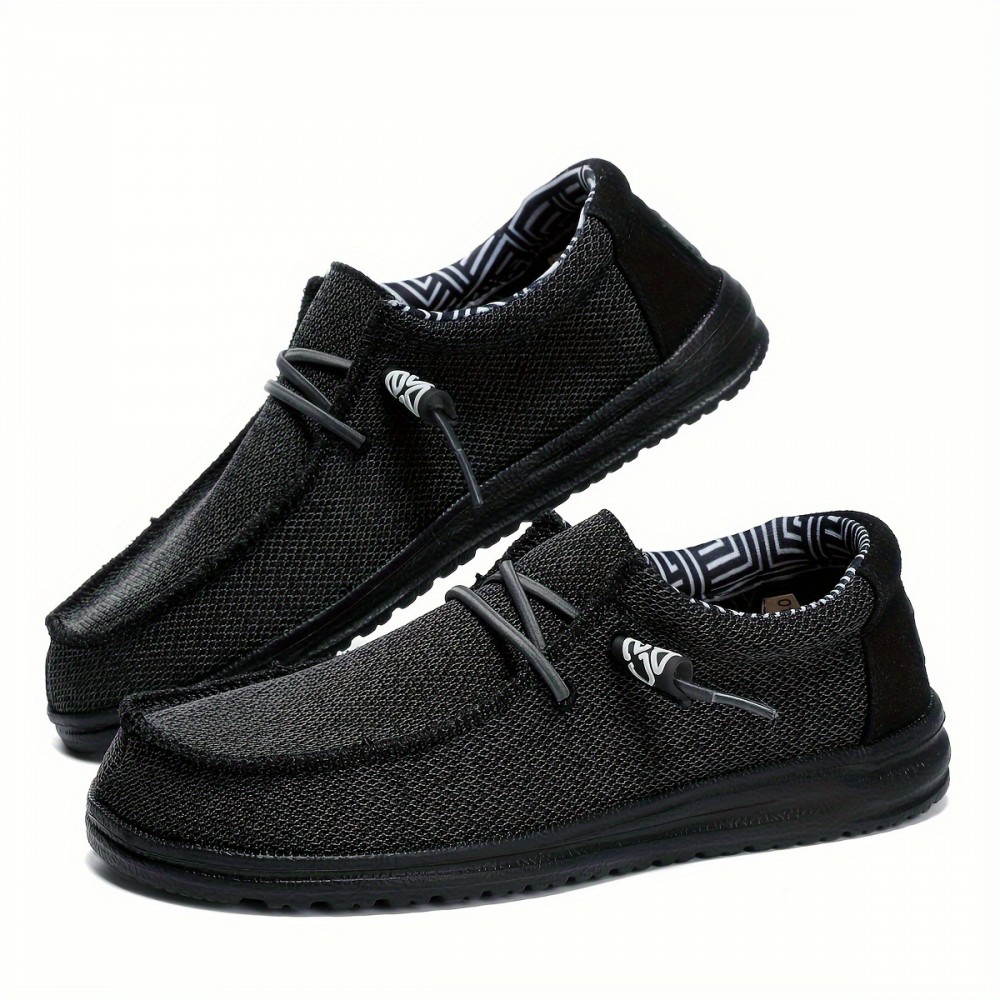 Plus Size Men's Trendy Solid Slip On Loafer Shoes, Comfy Non Slip Casual Soft Sole Shoes For Men's Outdoor Activities