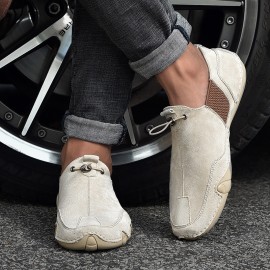 Men's Loafer Shoes With Adjustable Drawstring, Casual Non-slip Slip On Shoes, Men's Shoes, Spring And Summer