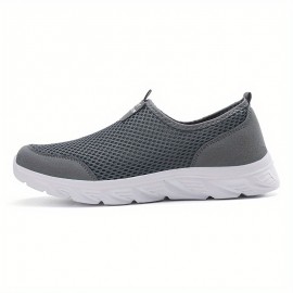 Men's Breathable Mesh Lightweight Slip On Casual Shoes, Sock Shoes, Spring And Summer