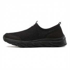 Men's Breathable Mesh Lightweight Slip On Casual Shoes, Sock Shoes, Spring And Summer