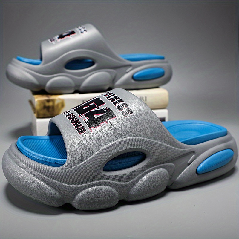 mens cloud slides pillow slippers comfortable lightweight open toe shoes for indoor outdoor shower bathroom spring and summer details 2